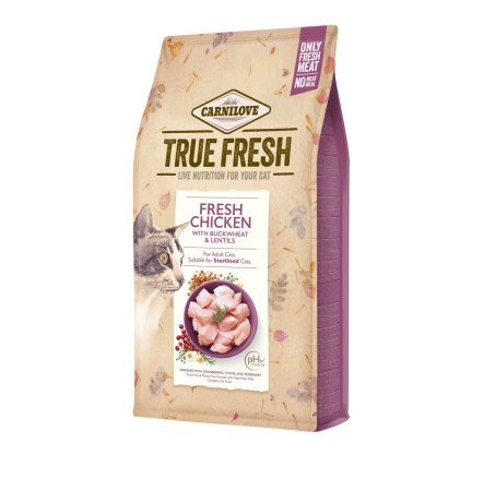 Carnilove Cat True Fresh Chicken with Buckwheat & Lentils 1,8кг